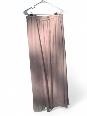 Old Navy Pleated Maxi Skirt in Tan/Blush Rose